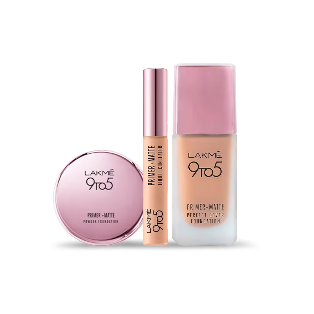 Lakme Primer + Matte Face Base Light Combo (3 pcs)
