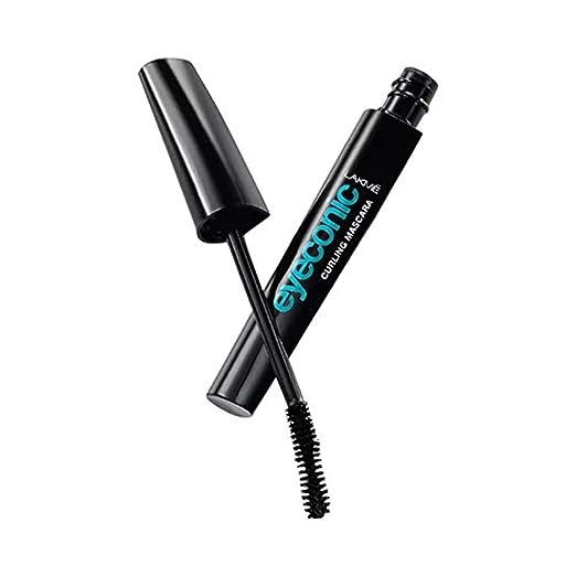 Lakme Eyeconic Curling Mascara, Black, Waterproof Mascara with Smart Curl Brush for Voluminous Lashes - Smudge Proof Eye Makeup, 9 ml